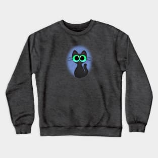 Cute Little Big Eyed Kitty Cat Crewneck Sweatshirt